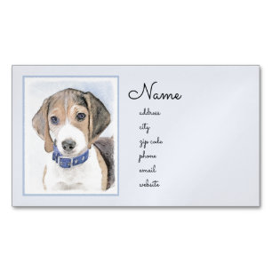 Beagle-färgning - Cute Original Hund Art Magnetiska Visitkort