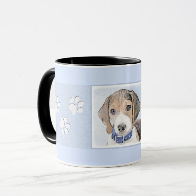 Beagle-färgning - Cute Original Hund Art Mugg (Framsida vänster)