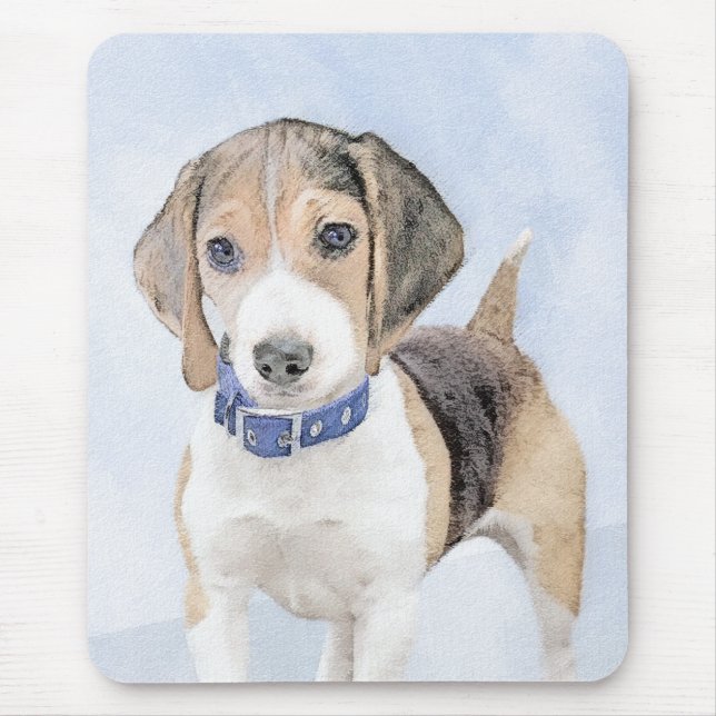 Beagle-färgning - Cute Original Hund Art Musmatta (Framsidan)