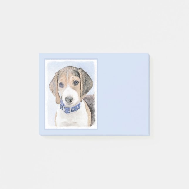 Beagle-färgning - Cute Original Hund Art Post-it Block (Framsida)
