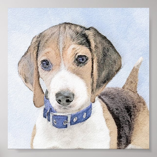 Beagle-färgning - Cute Original Hund Art Poster (Framsidan)