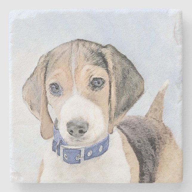 Beagle-färgning - Cute Original Hund Art Stenunderlägg (Framsidan)