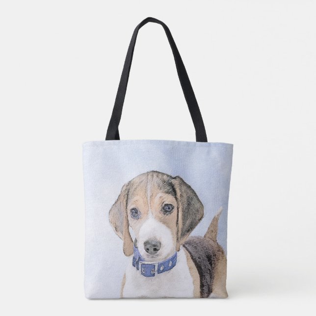 Beagle-färgning - Cute Original Hund Art Tygkasse (Baksida)