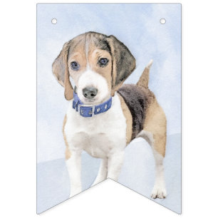 Beagle-färgning - Cute Original Hund Art Vimplar