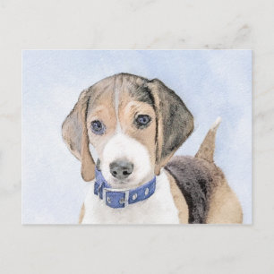 Beagle-färgning - Cute Original Hund Art Vykort