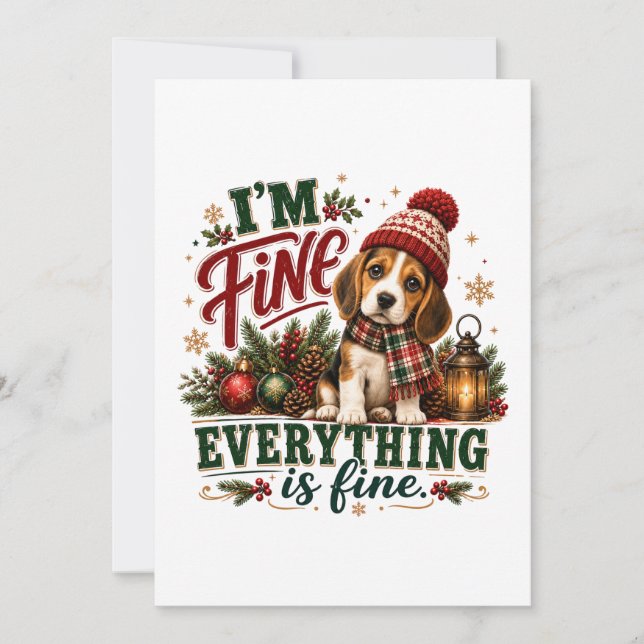 Beagle Fint Allting Är Fint Julkort (Framsida)