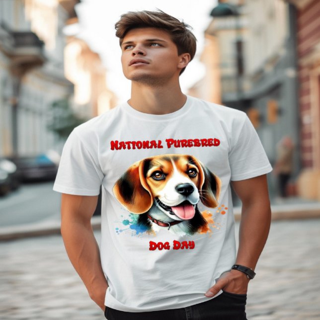 Beagle Firande: Den nationella renrasiga Hund T Shirt (Skapare uppladdad)