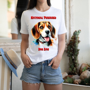 Beagle Firande: Den nationella renrasiga Hund T Shirt