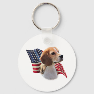 Beagle Flagga Keychain Nyckelring