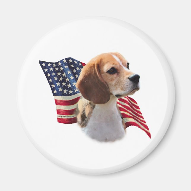 Beagle Flagga - Magnet (Framsidan)