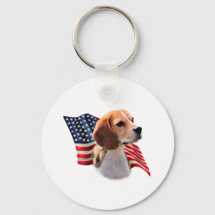 Beagle Flagga Nyckelring