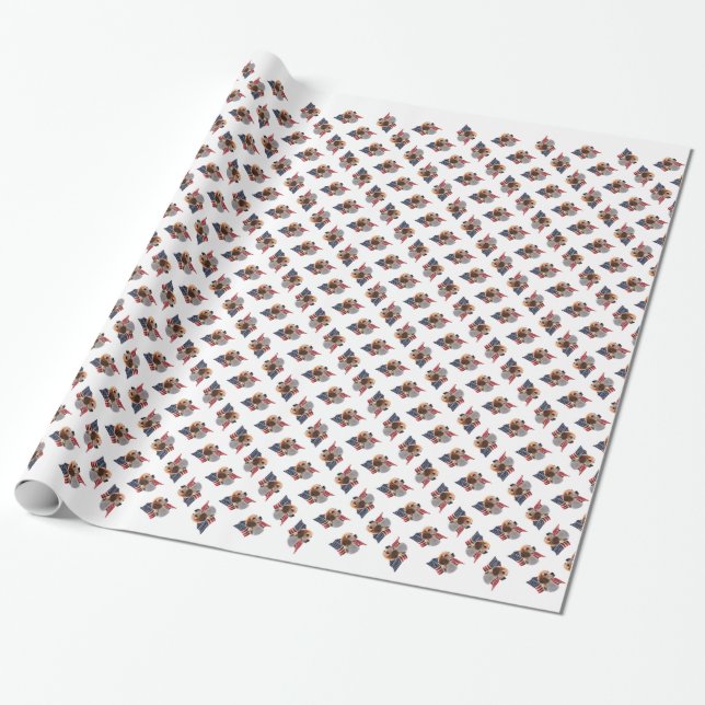 Beagle Flagga Presentpapper (Utrullad)