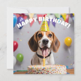 Beagle Födelsedagsfest Kort