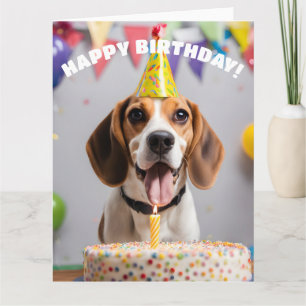 Beagle Födelsedagsfest Kort