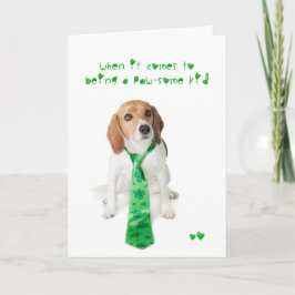 Beagle för st patricks dayPawsome unge Kort
