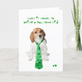 Beagle för st patricks dayPawsome unge Kort