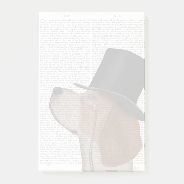 Beagle, Formal Hound och Hat Post-it Block (Framsida)