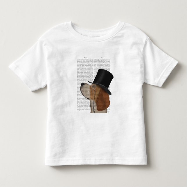 Beagle, Formal Hound och Hat T Shirt (Framsida)
