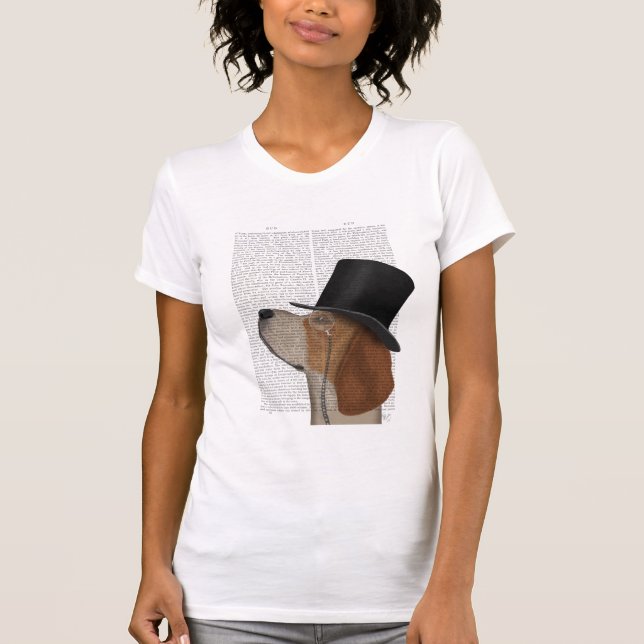 Beagle, Formal Hound och Hat T Shirt (Framsida)