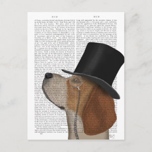 Beagle, Formal Hound och Hat Vykort