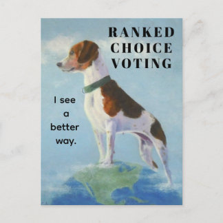 Beagle främjar omröstning med ranked Choice Helg Vykort