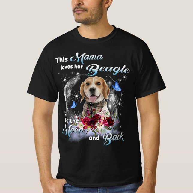 Beagle Funny Lycklig Mors Day T Shirt (Framsida)