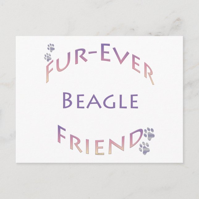 Beagle Furever Vykort (Framsida)