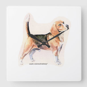 Beagle Fyrkantig Klocka