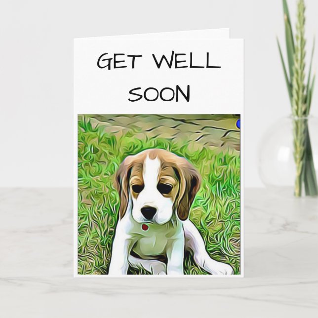 Beagle Get well-kort snart Kort (Framsida)