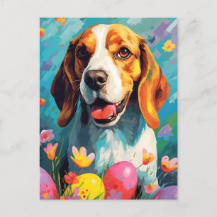 Beagle Glad påsk Vykort