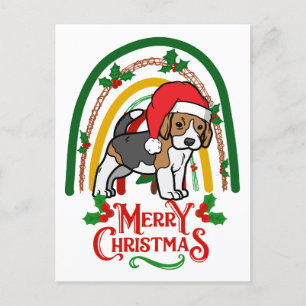 Beagle God jul Helg Vykort