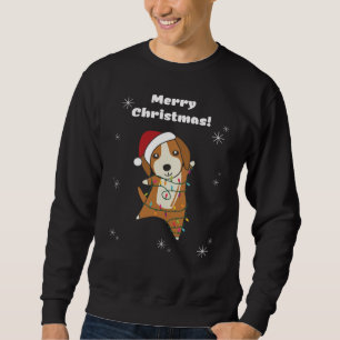 Beagle God jul Winter Animals Hund Lång Ärmad Tröja