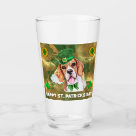 Beagle Gold Glad St. Patricks Dag Glaskopp