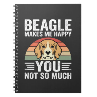 Beagle gör mig glad hundälskare anteckningsbok