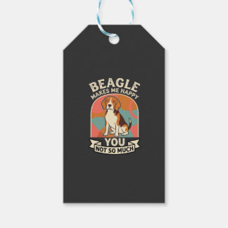 Beagle gör mig glad men du inte så mycket hund presentetikett