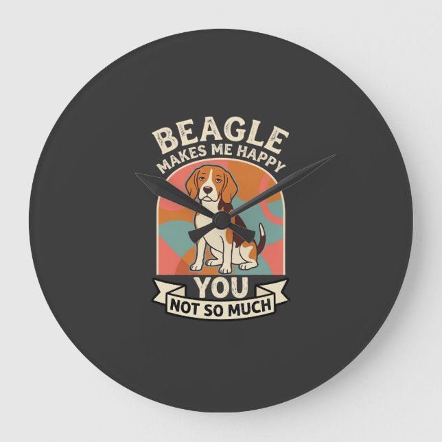 Beagle gör mig glad men du inte så mycket hund stor klocka (Framsida)