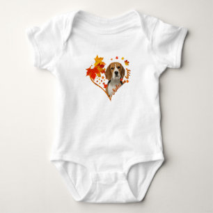 Beagle gör mig Lycklig Fall Heart Löv T Shirt