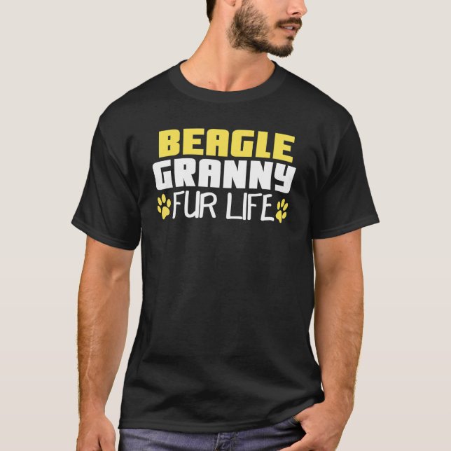 Beagle Grandma Beagles for Hund Granny T Shirt (Framsida)