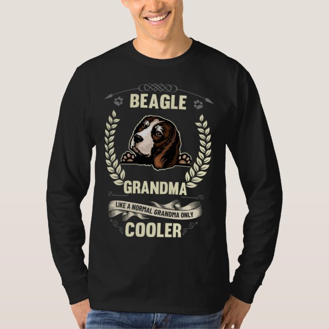 Beagle Grandma Like A Normal Grandma Only Cooler T Shirt (Framsida)
