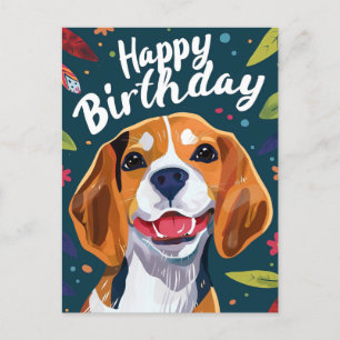 Beagle Grattis på födelsedagen Vykort