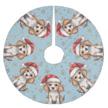 Beagle Guld Glitter Snowflake