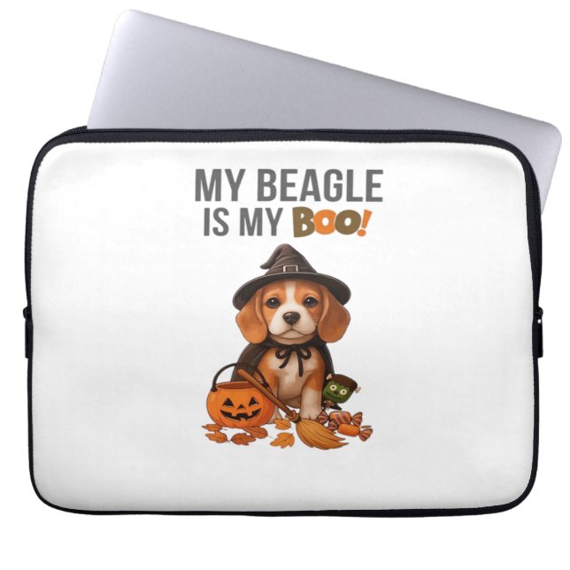 Beagle Halloween Costume My Beagle är Min Boo Hund Laptop Fodral (Framsidan)