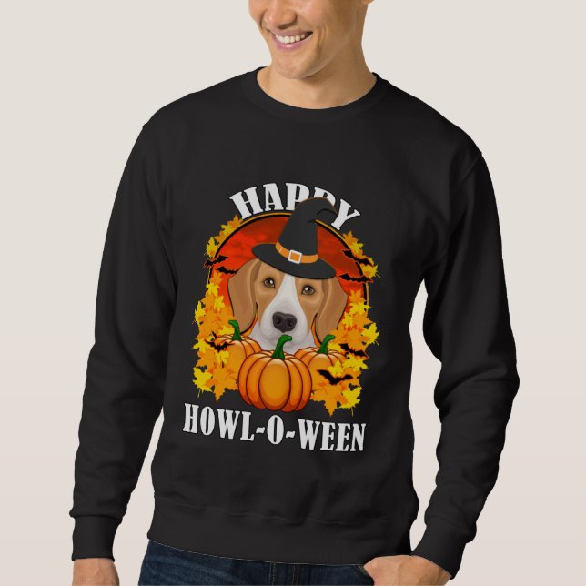 Beagle Halloween  For Dog  Men Women Kids Lång Ärmad Tröja (Framsida)