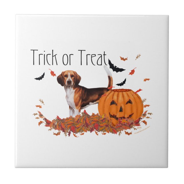 Beagle Halloween Kakelplatta (Framsidan)