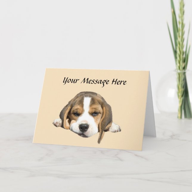 Beagle-hälsningskort Helgkort (Framsida)
