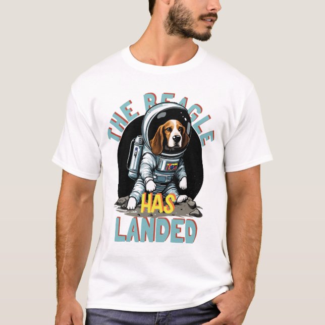 Beagle har landat t shirt (Framsida)