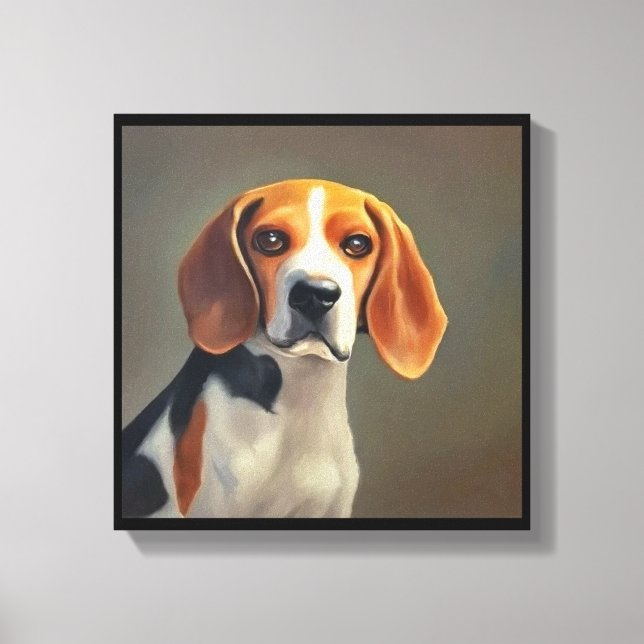 Beagle-Harrier Hund Canvastryck (Framsida)