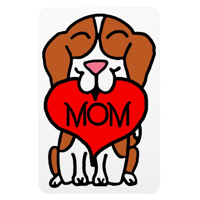 Beagle Heart Mamma Magnet (Vertikal)