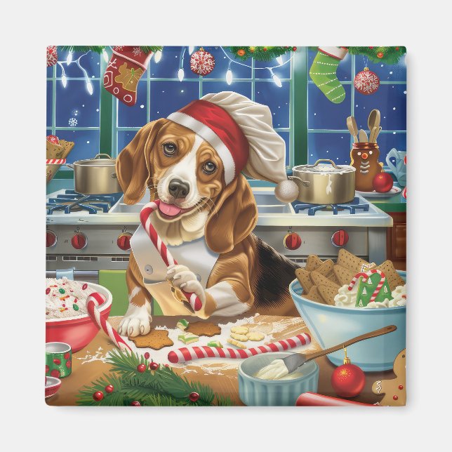 Beagle Helgdag Baking: God jul Magnet (Framsidan)