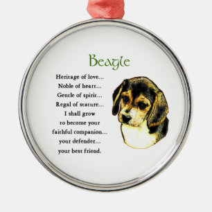 Beagle Heritage of Kärlek Julgransprydnad Metall
